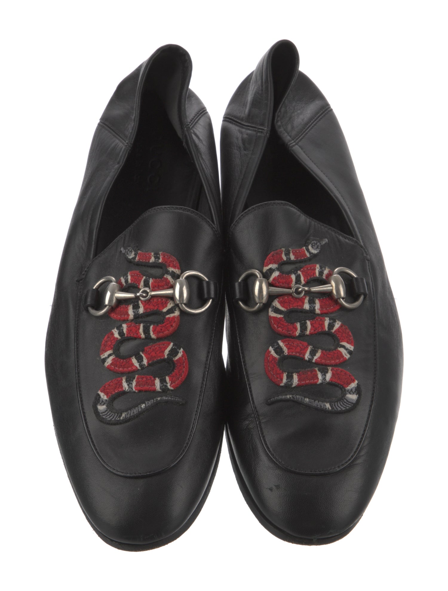 Gucci Horsebit Accent Leather Loafers
